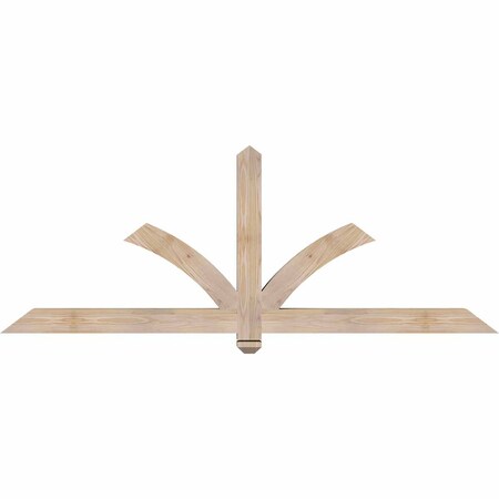 Ekena Millwork Redmond Smooth Timber Gable Bracket, Douglas Fir, 72"W x 27"H x 3 1/2"D x 3 1/2"F, 9/12 Pitch GBW072X27X0404RED00SDF